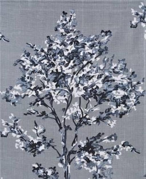 Shine Creations Stylish Door Curtains 2pcs Floral Panels for Modern and Classic Interiors Grey 7 Feet