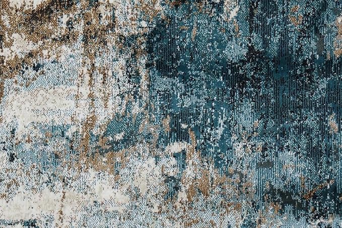 zia carpets Texture Modern Design Silk Carpet for Your Living Room & Home Size 5 X 7 Feet