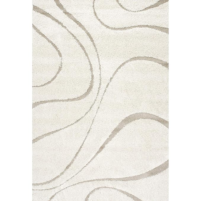 SWEET HOMES Super Ultra Soft Shaggy Handcrafted Anti-Skid Silk Touch Rectangular Carpet. Size 3X5 Feet, Colour, Ivory Beige